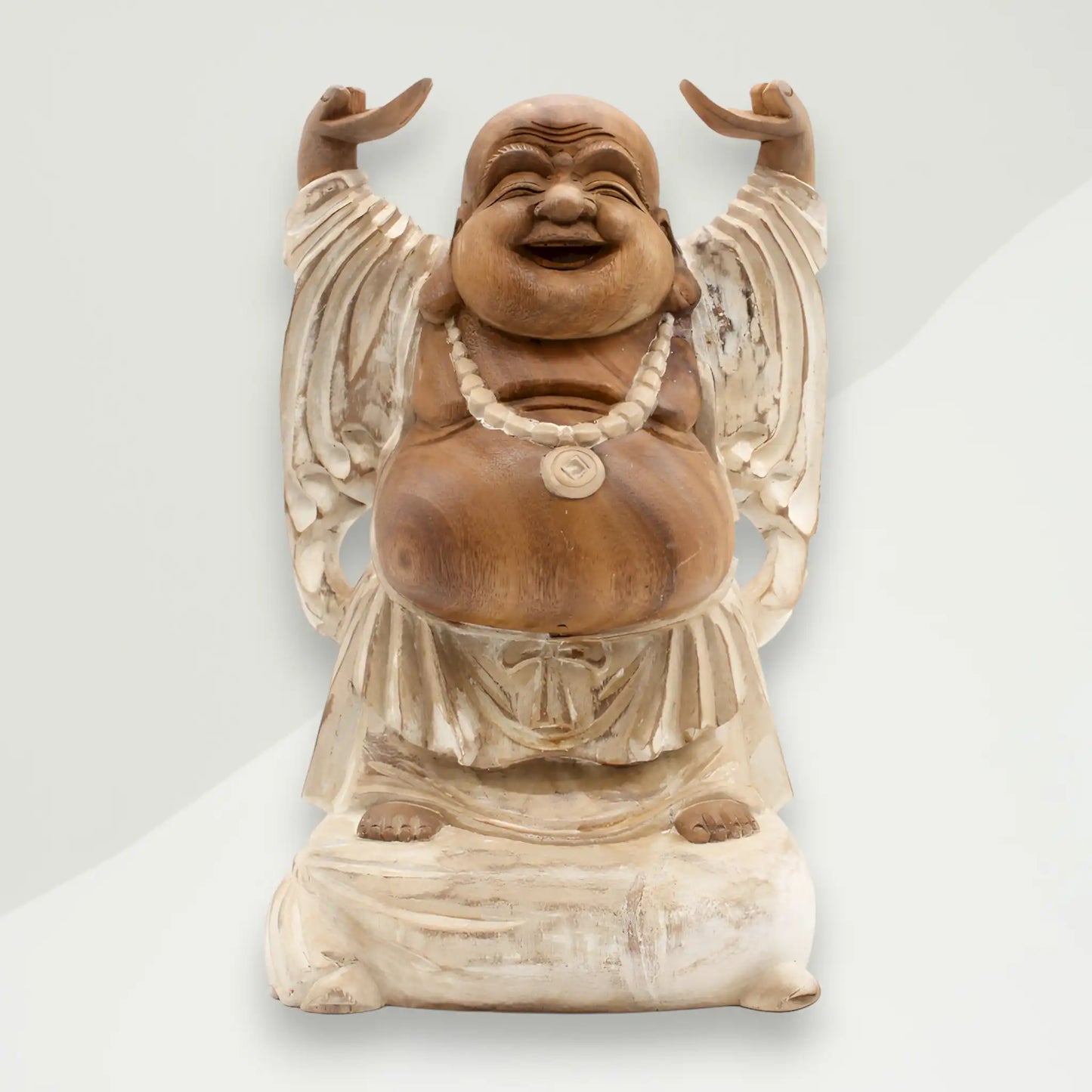 eklekticna buddha podignutih ruku figurina