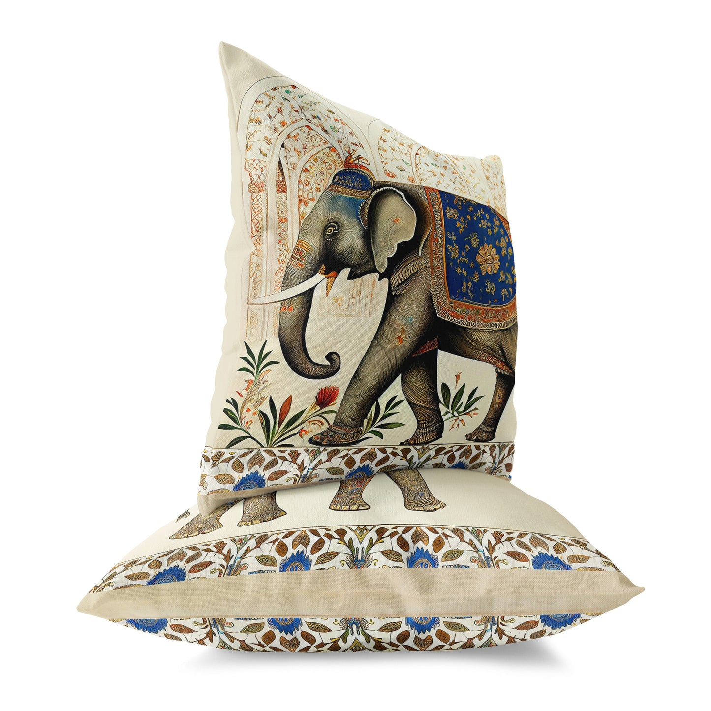 majestic tusks and petals ukrasni jastuk