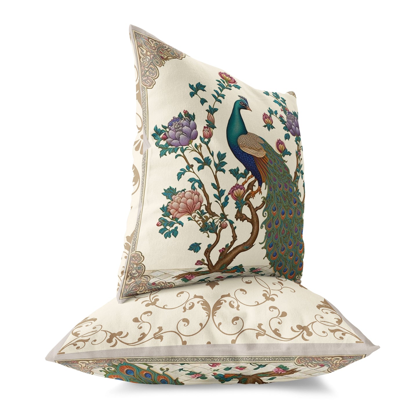 lavish peacock ukrasni jastuk