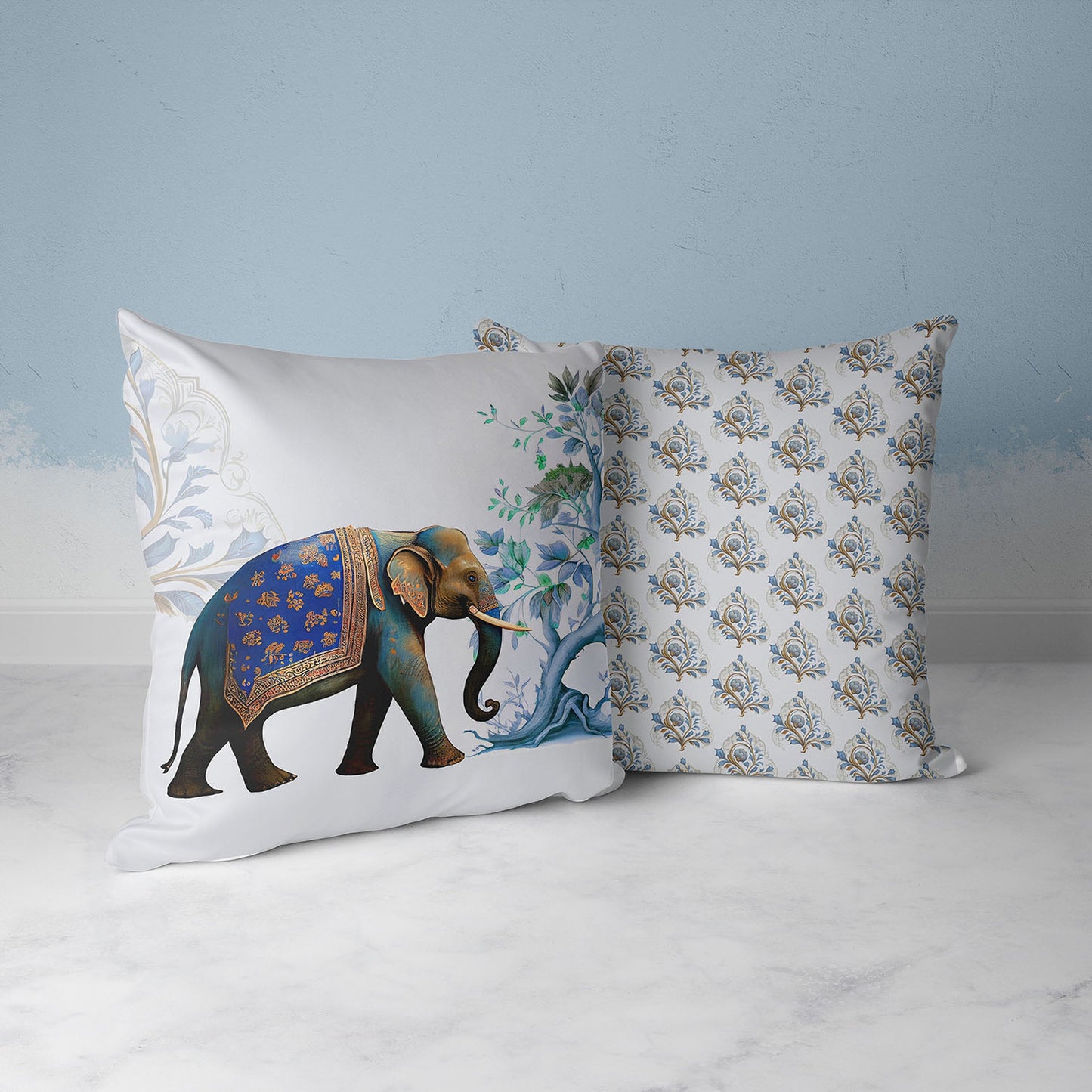 elephant flower ukrasni jastuk