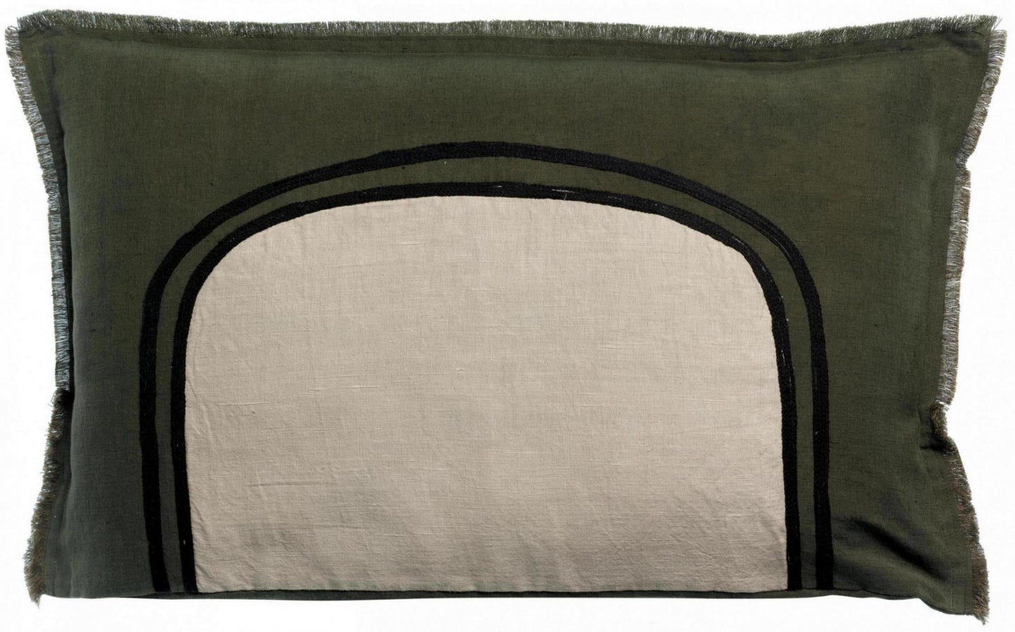 Laly Bicolore Ukrasni Jastuk 40X65 Olive Pamuk, Lan