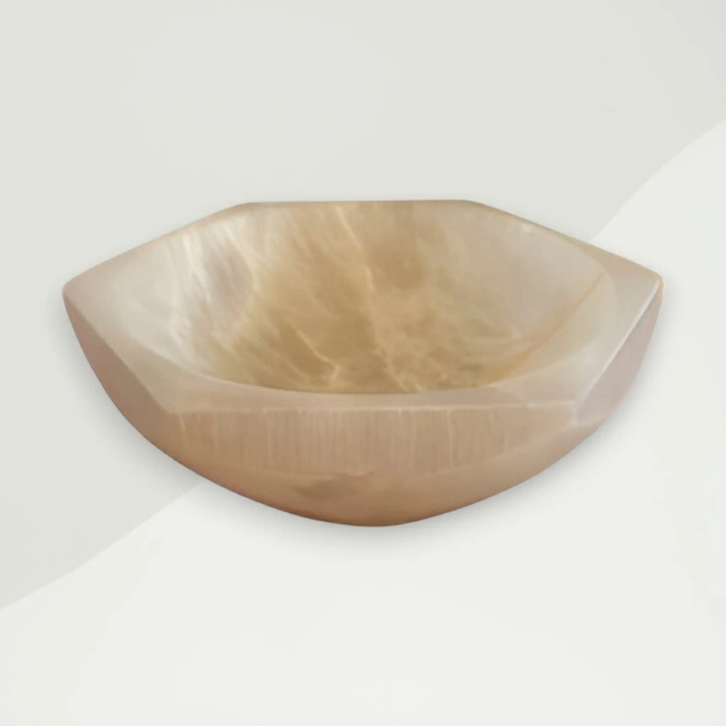 moderna zdjela od selenita bijeli selenit 15x14 cm