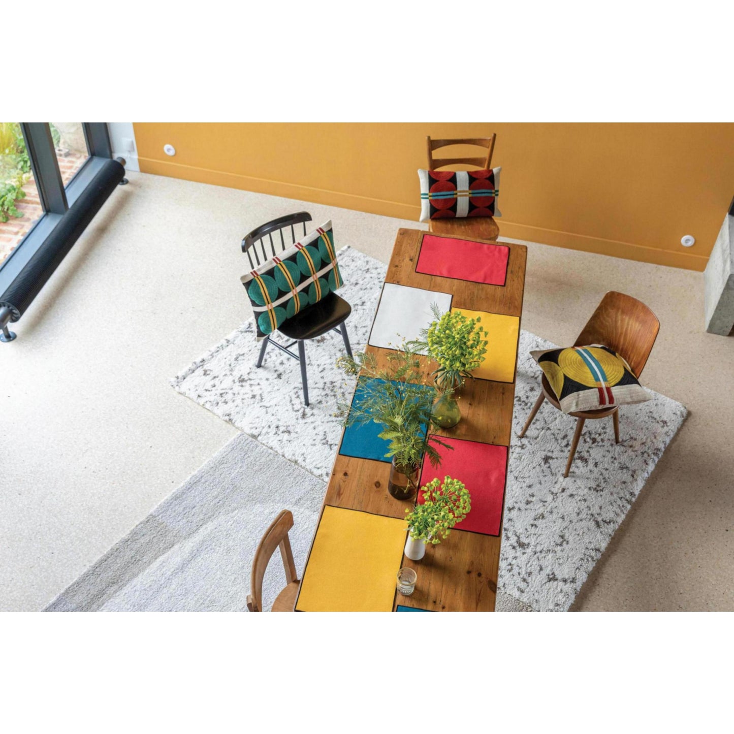 laora set od 4 podmetaca za stol crvena pm248 a 33x45 tao s4