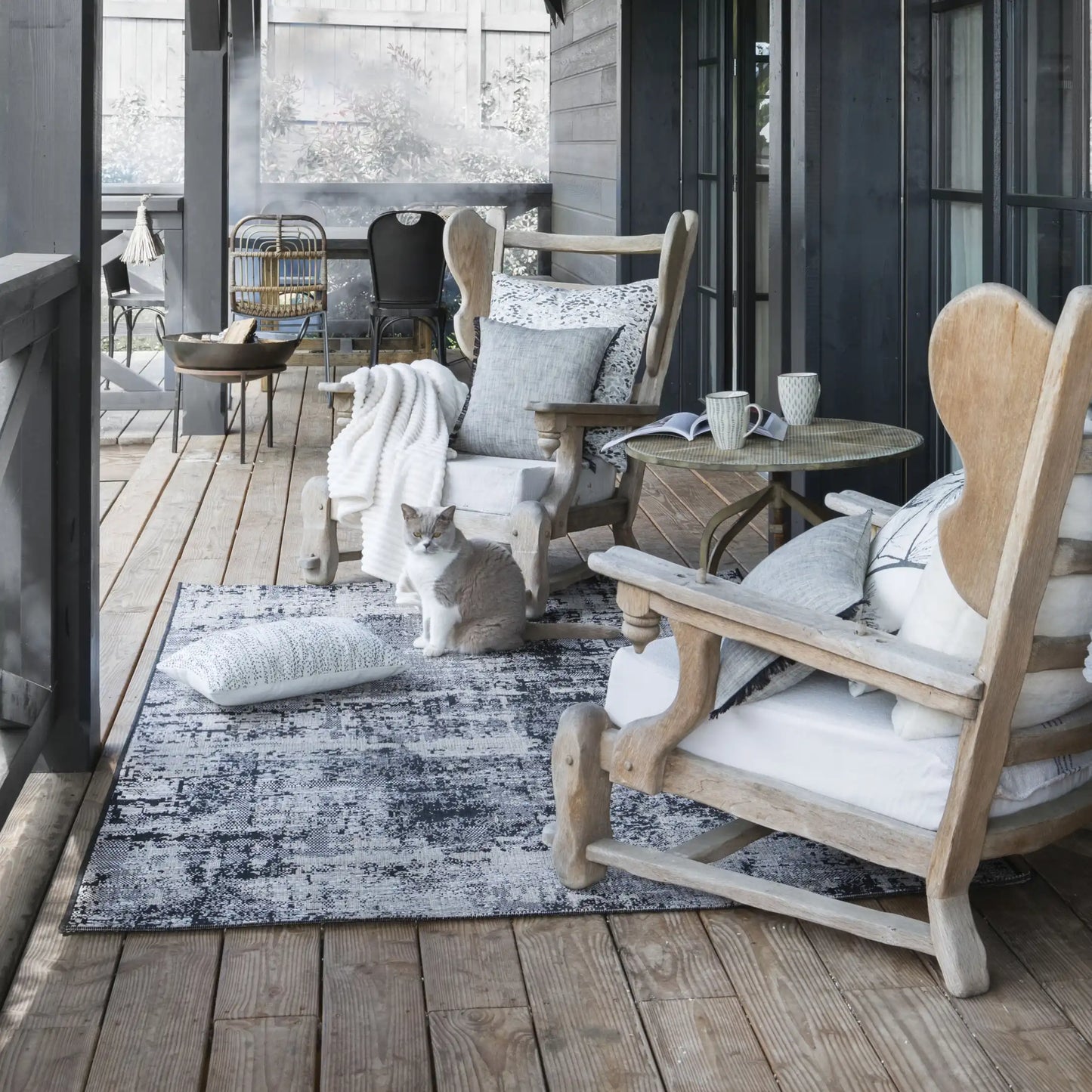 catania vanjski tepih 60 x 110 siva apstraktni rg018 a 60x110 gry