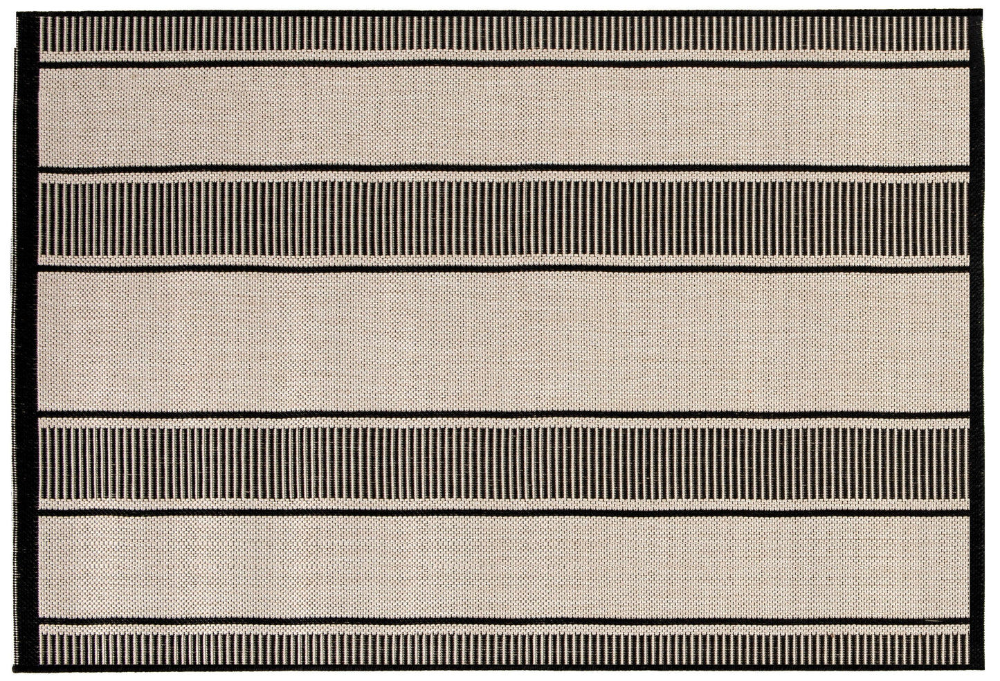 Teppich Paomia 60X110, Polypropylen, Schwarz, Beige