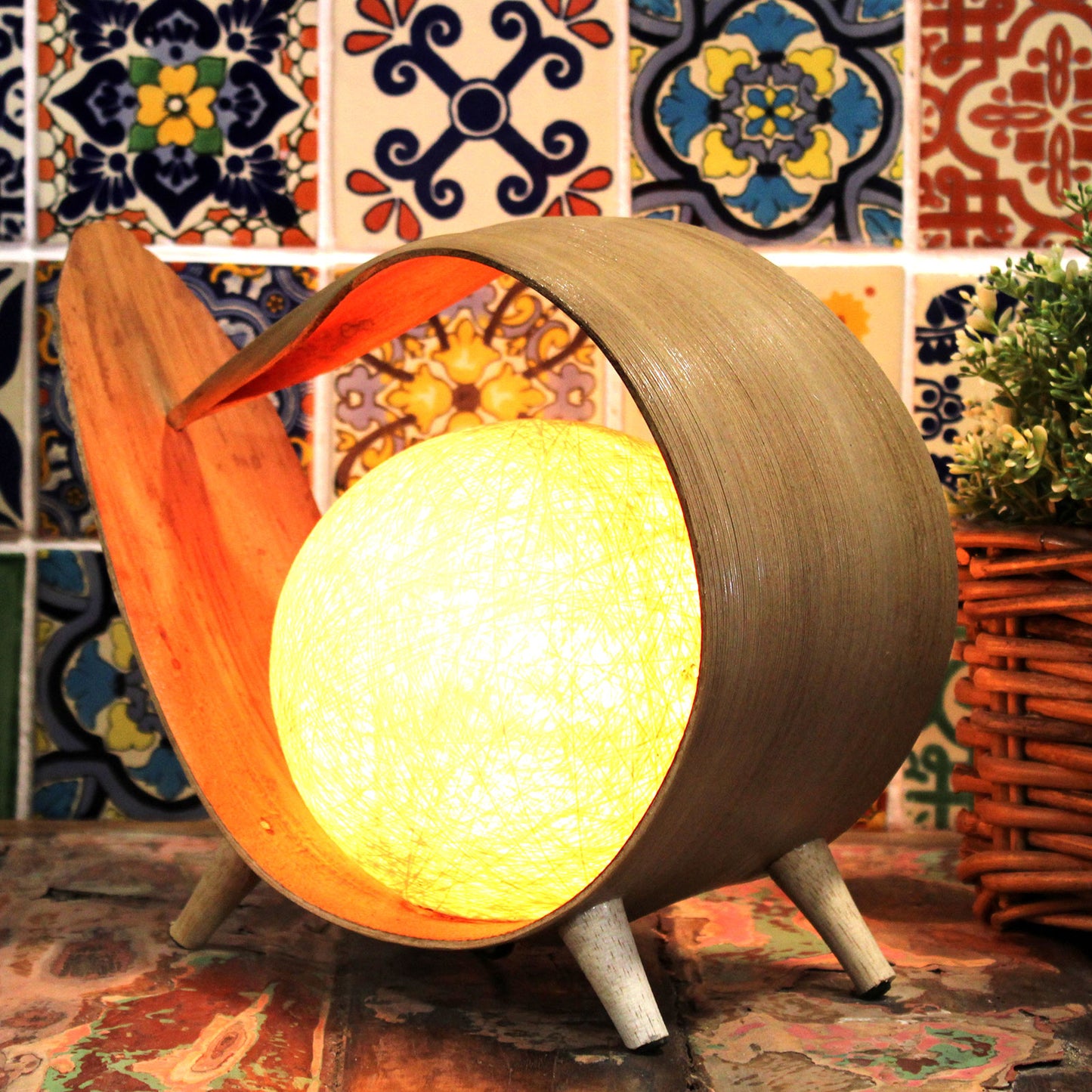 Moderna Stolna Lampa od Kokosa i Biljnih Vlakana 22x30