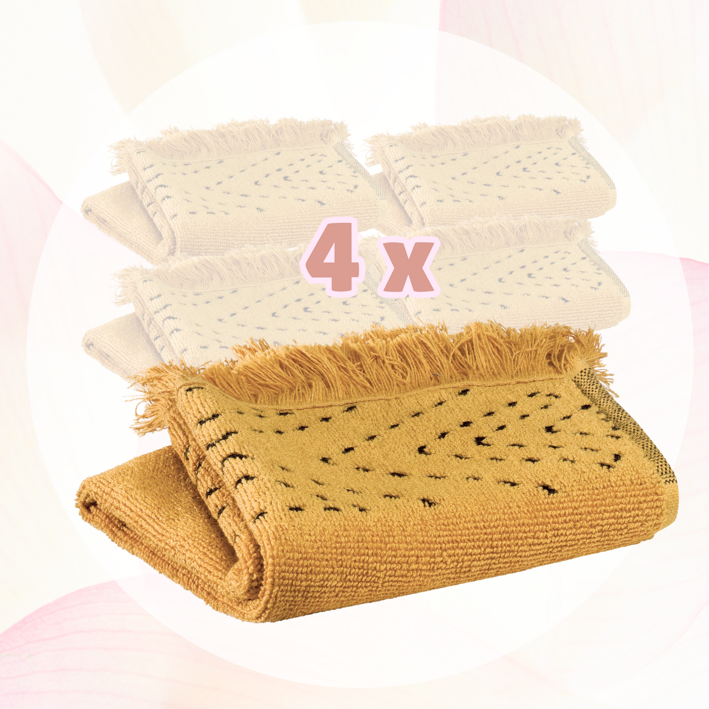 julia kupaonski rucnici set od 4 30 x 50 narancasta tw11030x50 bre s4