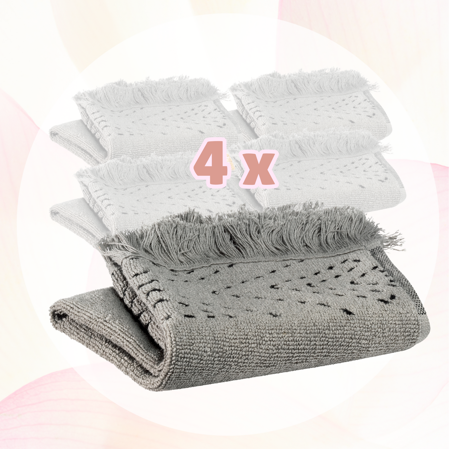 julia kupaonski rucnici set od 4 30 x 50 siva tw11030x50 gry s4