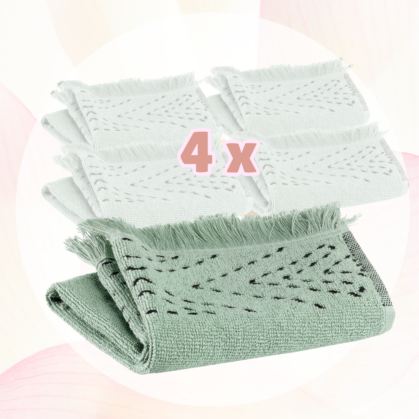 julia kupaonski rucnici set od 4 30 x 50 zelena tw11030x50 ope s4