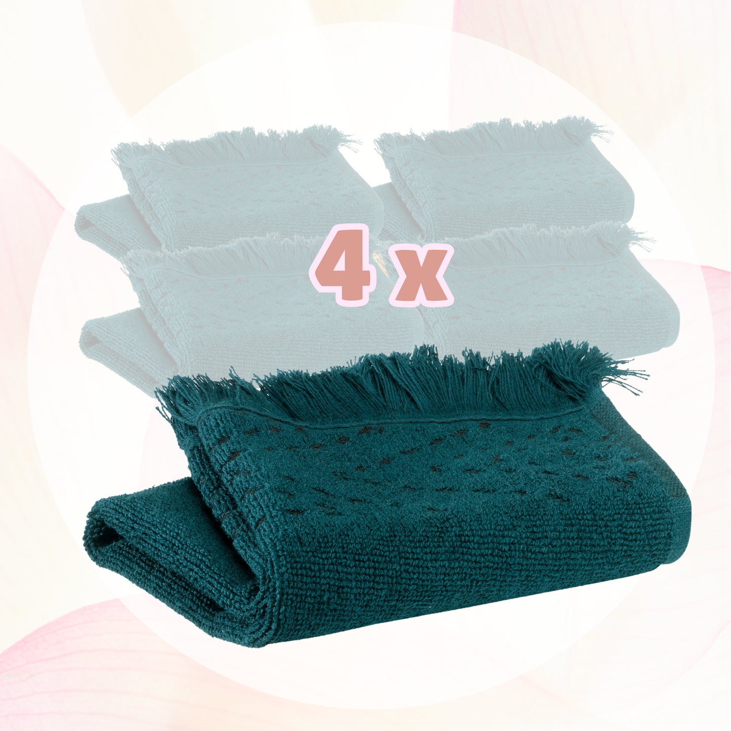 julia kupaonski rucnici set od 4 30 x 50 zelena tw11030x50 pem s4