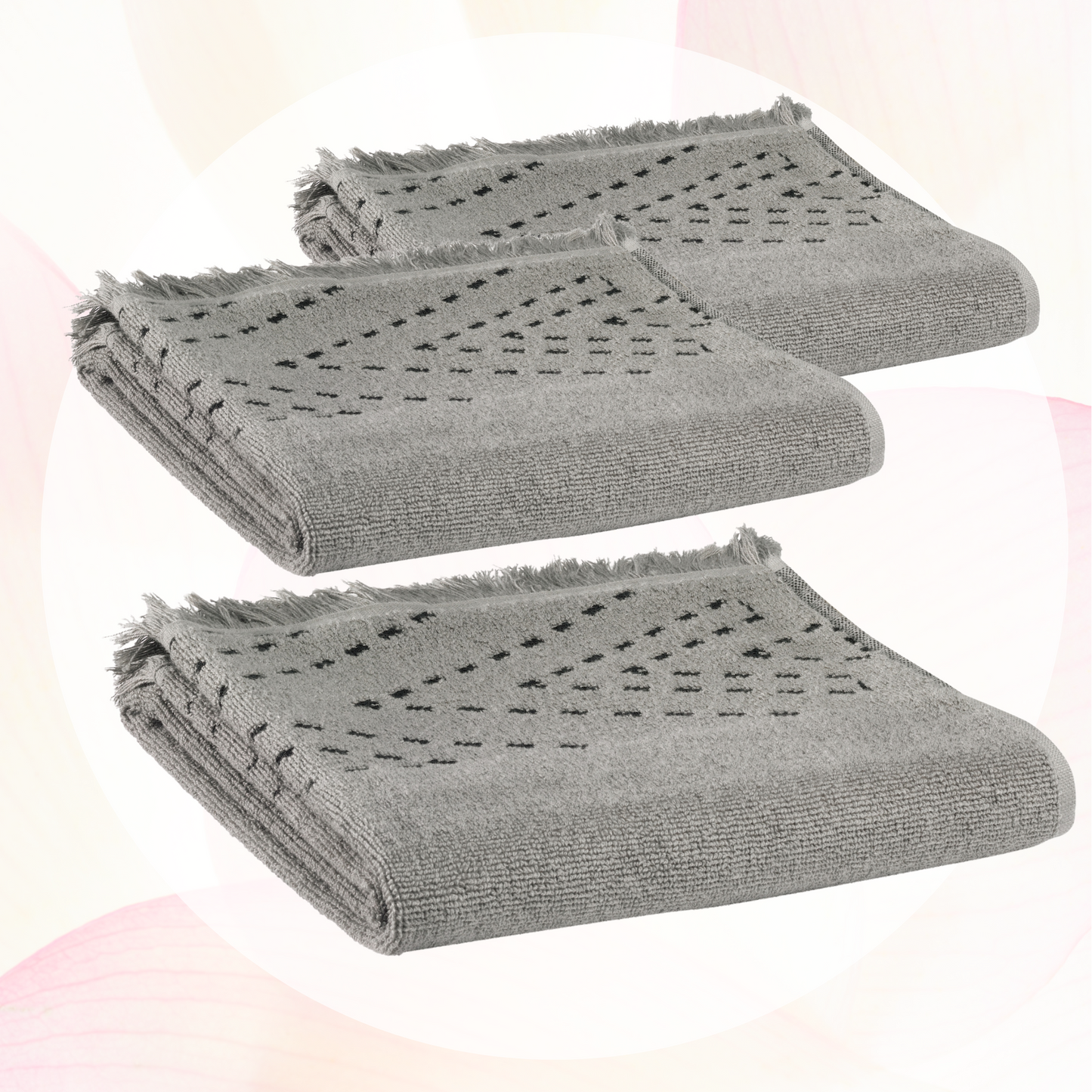 julia kupaonski rucnici set od 3 50 x 100 siva tw11050x100 gry s3