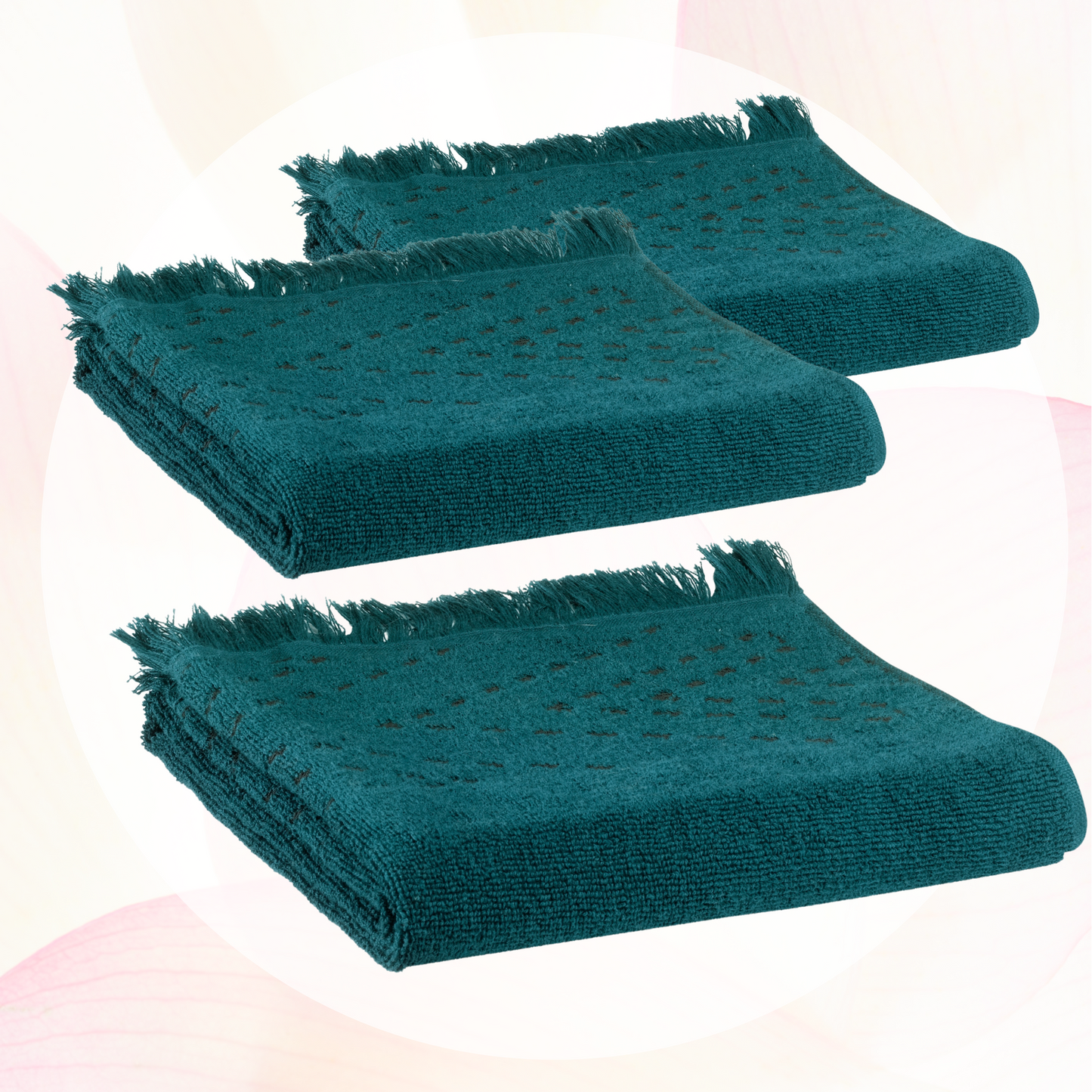 julia kupaonski rucnici set od 3 50 x 100 zelena tw11050x100 pem s3