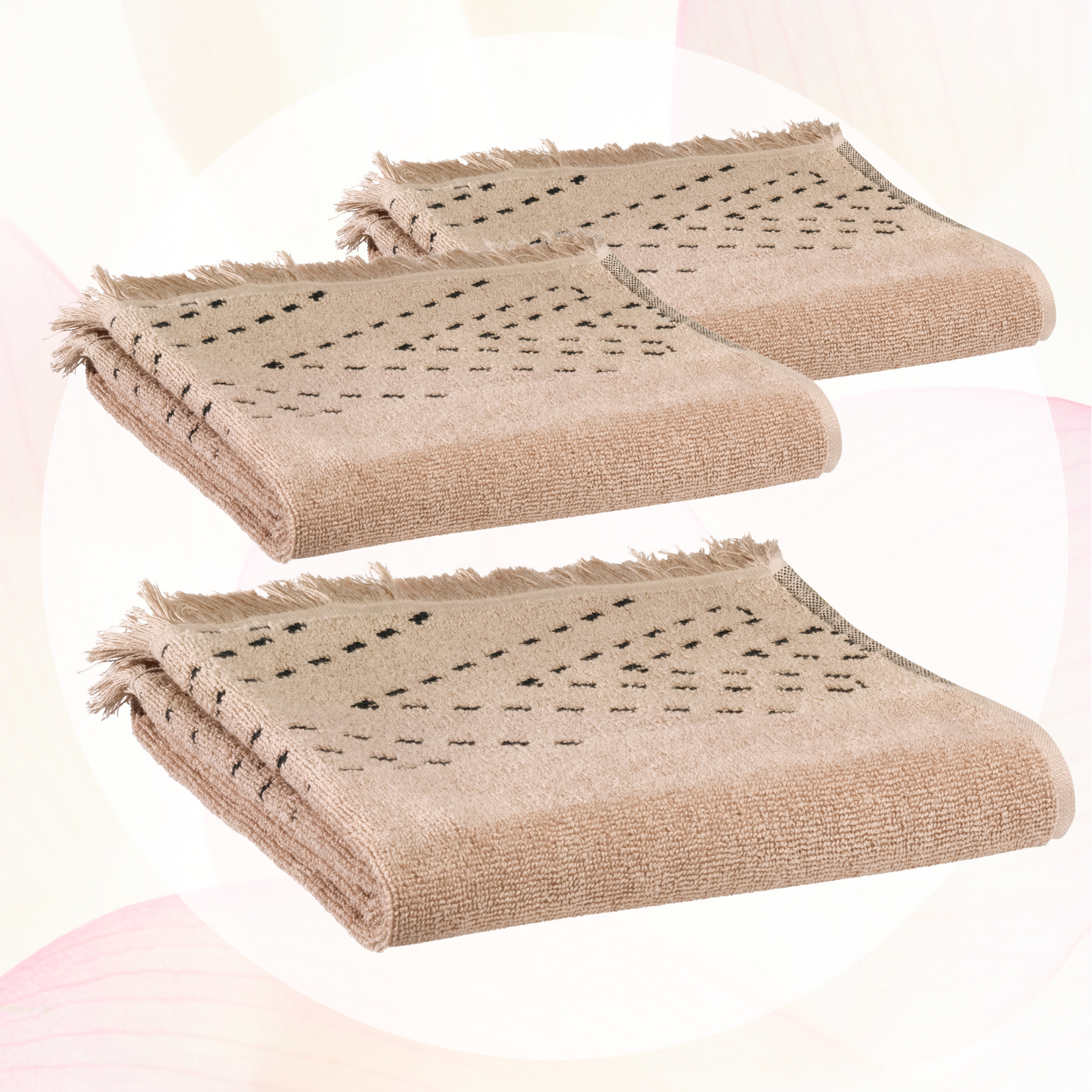julia kupaonski rucnici set od 3 50 x 100 krem tw11050x100 see s3