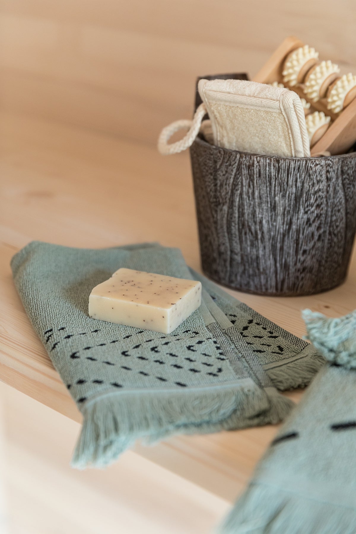 julia kupaonski rucnici set od 3 50 x 100 zelena tw11050x100 ope s3