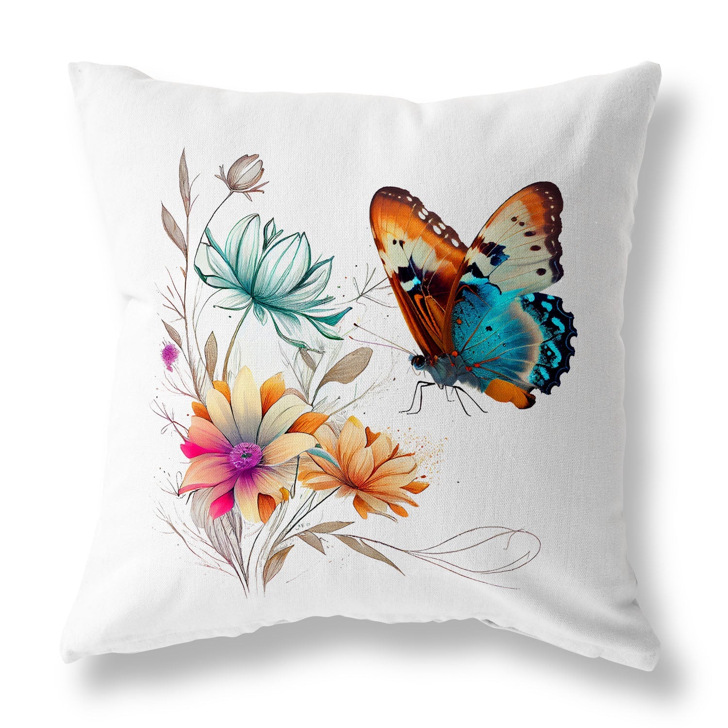 butterflys floral journey ukrasni jastuk