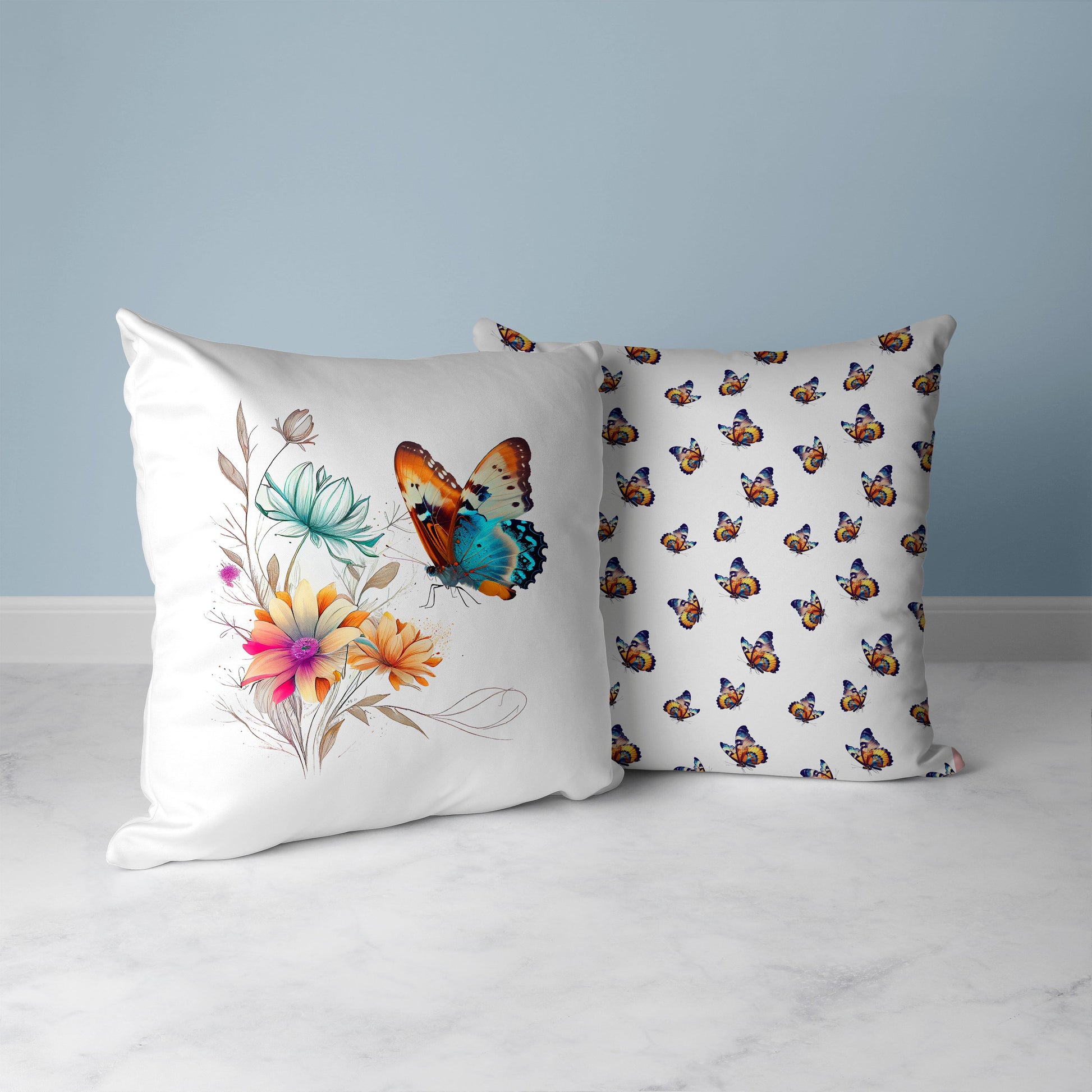 butterflys floral journey ukrasni jastuk