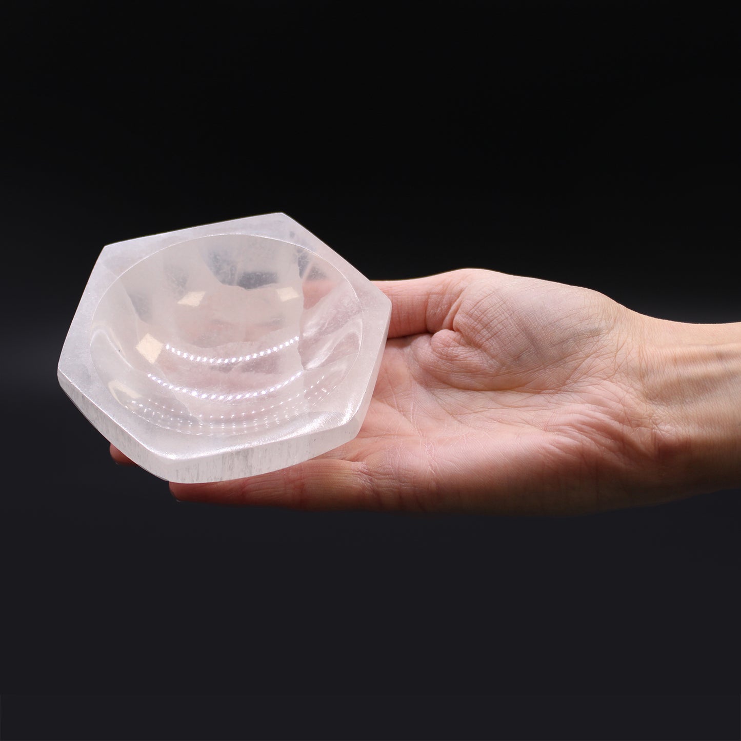 moderna zdjela od selenita bijeli selenit 10x9 cm