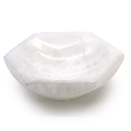 moderna zdjela od selenita bijeli selenit 15x14 cm