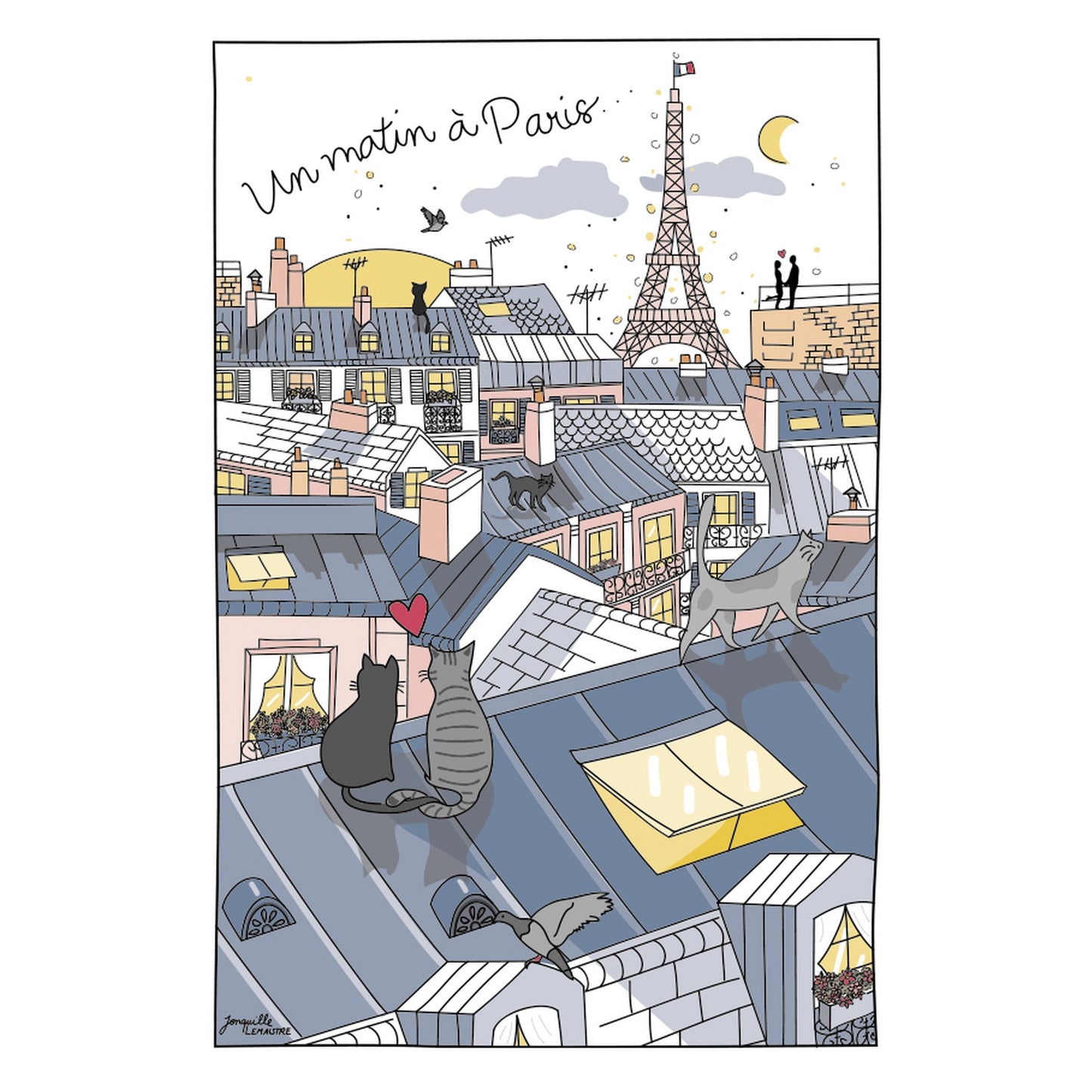 paris set od 3 kuhinjske krpe plava 029