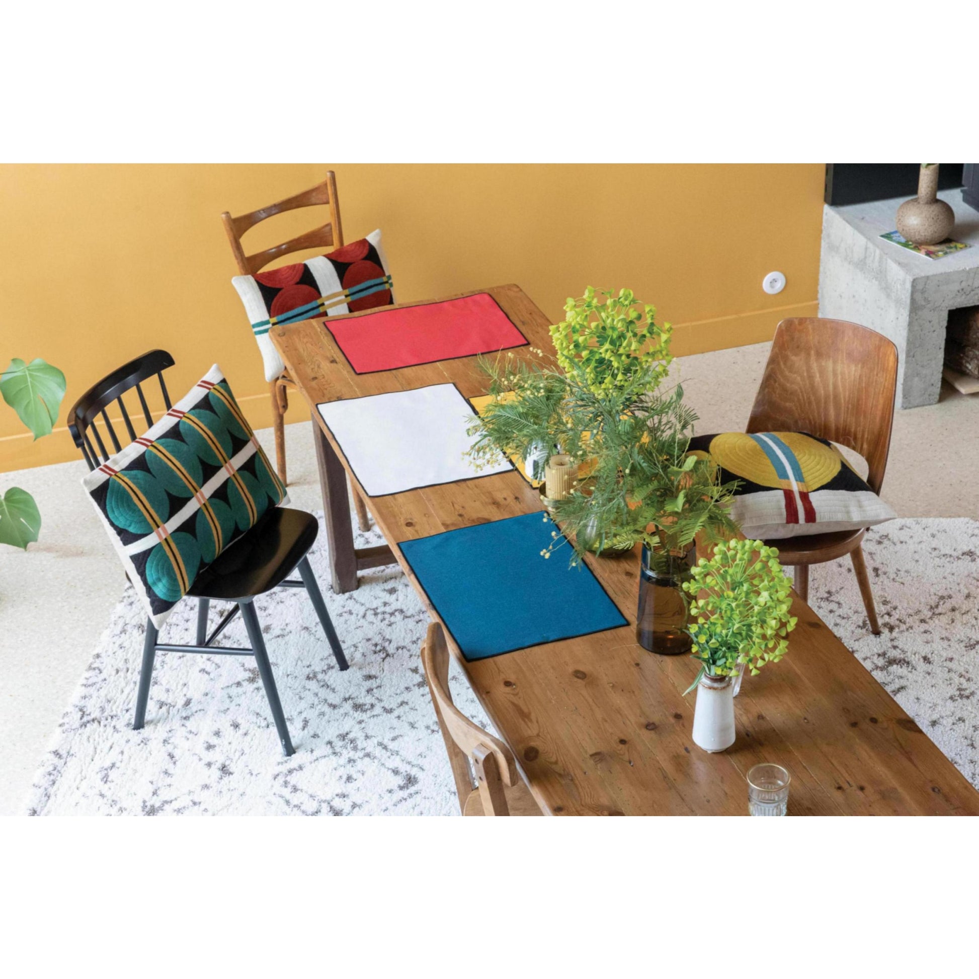 laora set od 4 podmetaca za stol crvena pm248 a 33x45 tao s4