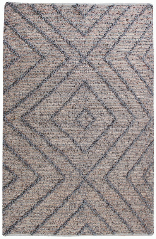 Tepih Worgan 60X90, Juta I Poliester, Siva, Braon