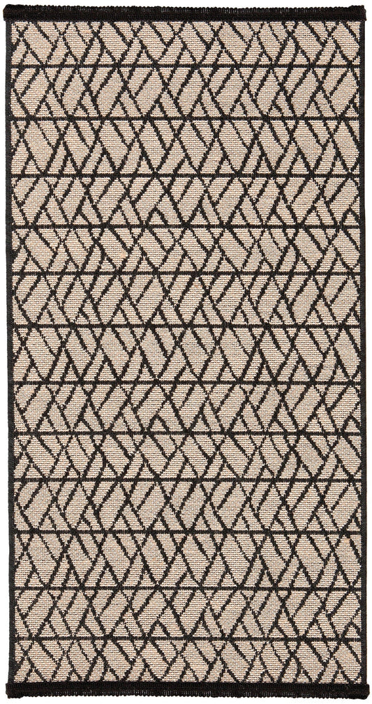 Teppich Sadar 60X110, Polypropylen, Schwarz, Beige