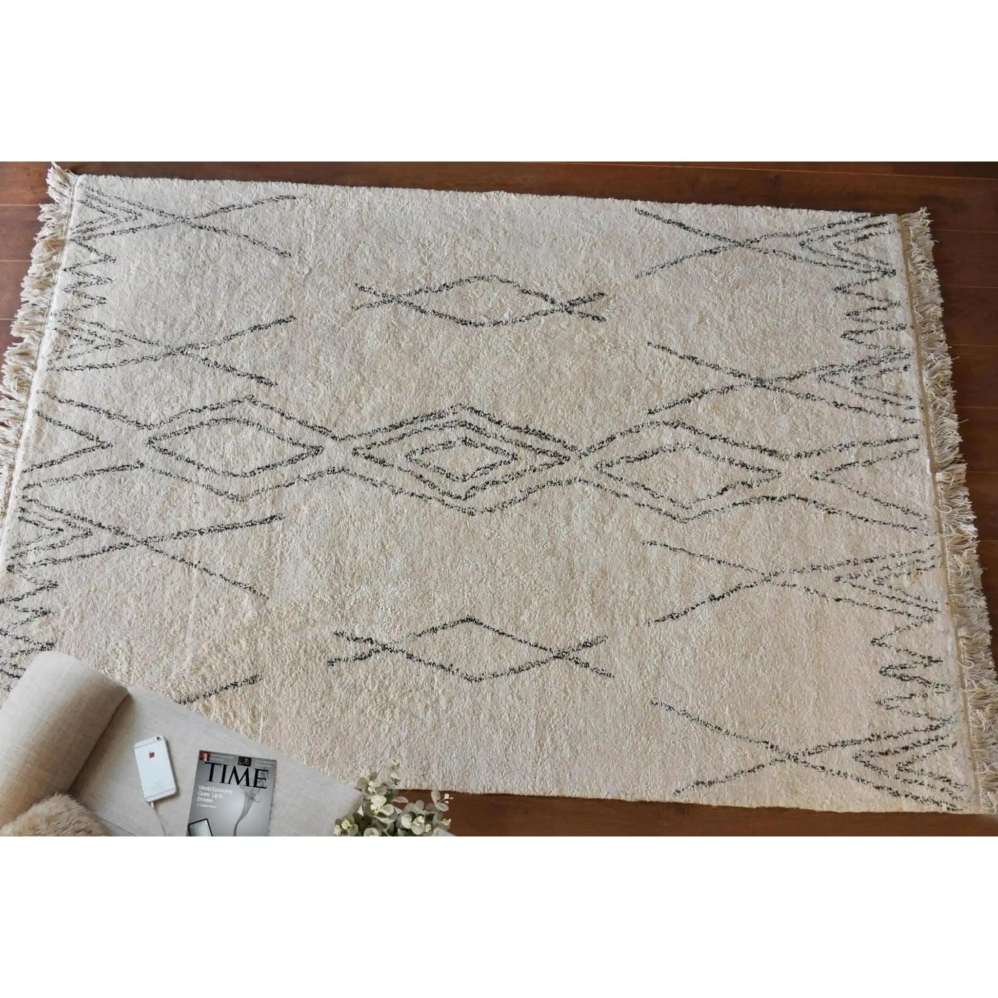 crimble tepih 160 x 230 bijela karirani rg129 a 160x230 ivychl