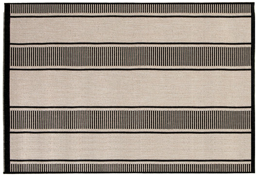 Teppich Paomia 60X110, Polypropylen, Schwarz, Beige