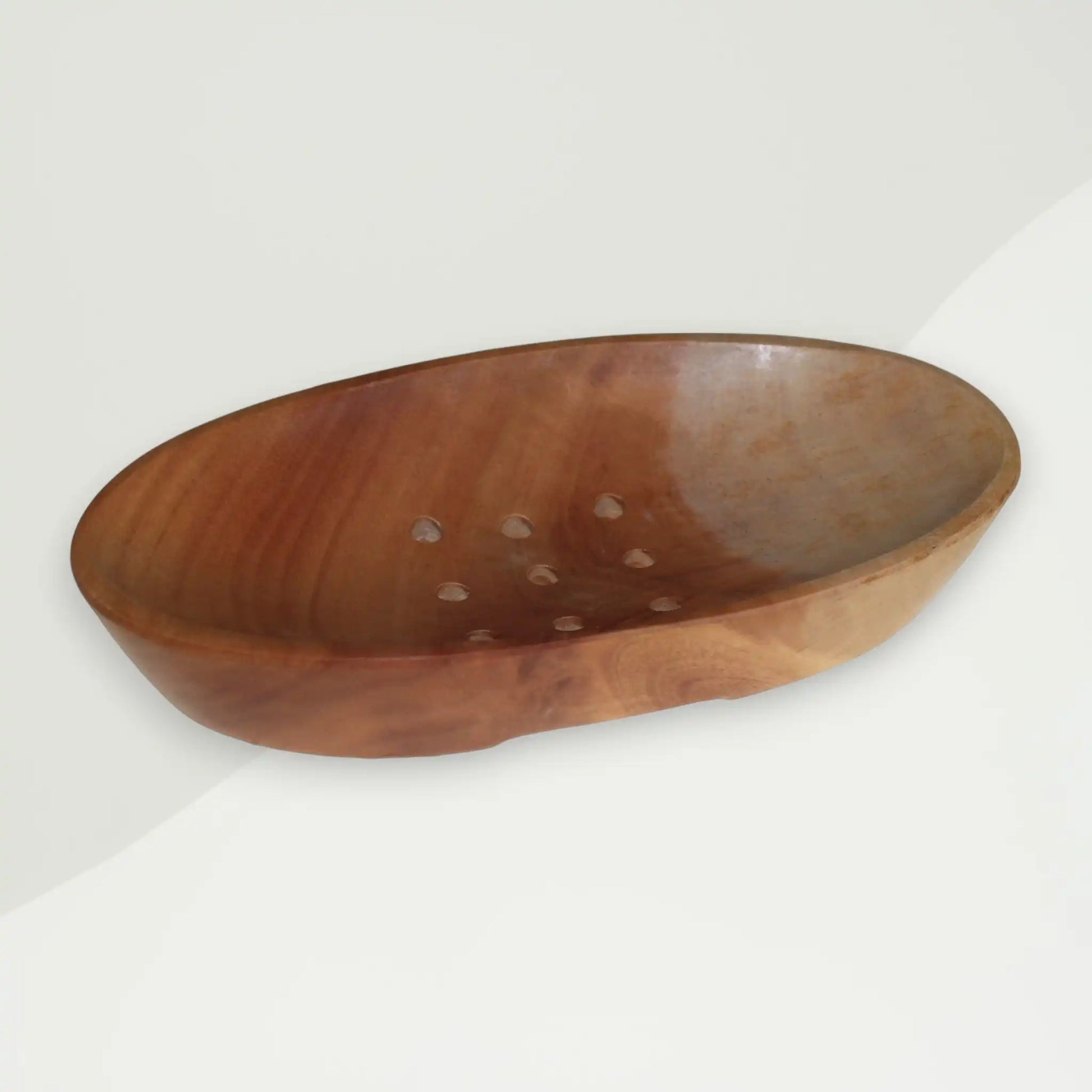 traditional soap dish brown naseberry wood 7x2