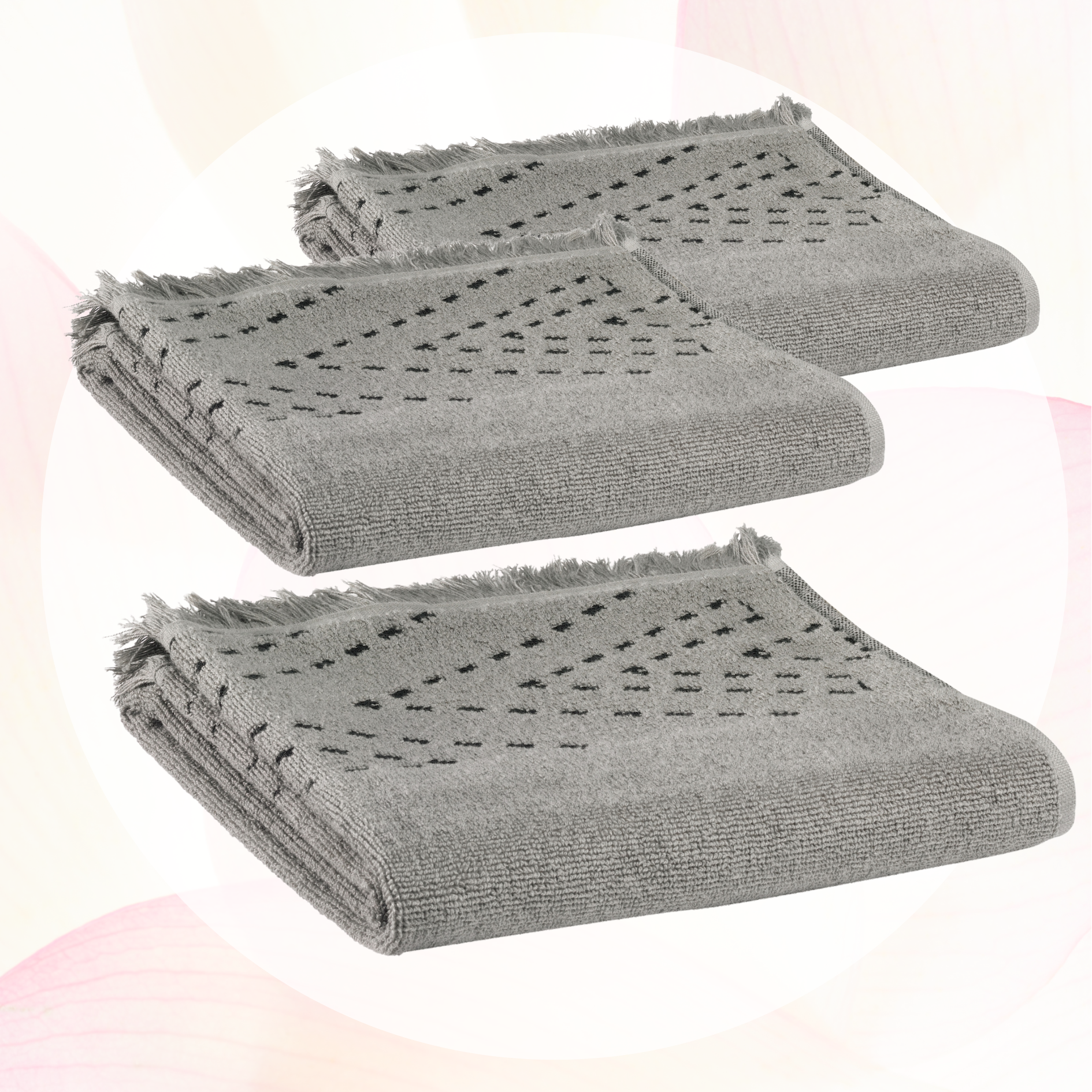 julia kupaonski rucnici set od 3 50 x 100 siva tw11050x100 gry s3