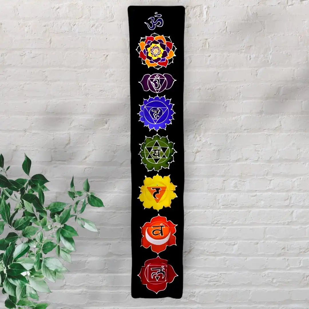 eclectic banner black chakra viscose 183x34